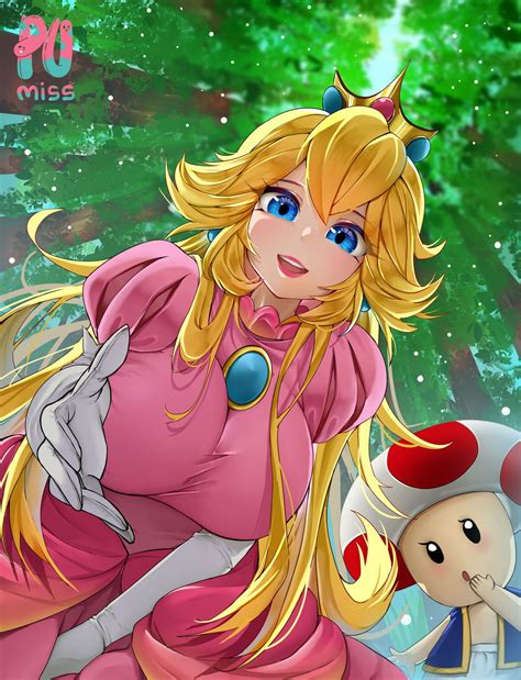 peach mario fan art